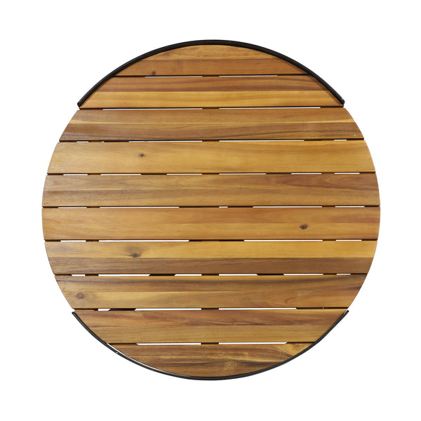 English Elm Christopher Knight Home® - ISAAC Teak Coffee Table with Powder-Coated Metal Frame, Acacia Wood Top, Modern Industrial 31.5" square 69567.00