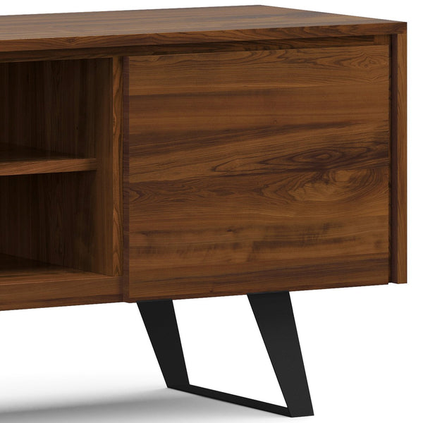 English Elm Lowry - Mid-Century Walnut Tv Media Stand With Adjustable Shelves, Cable Management & Solid Support B136P158866
