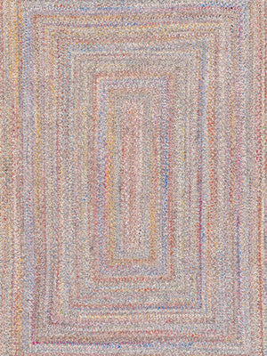 Pasargad Home Ponta Hand Braided Indoor/Outdoor Area Rug - Vibrant Colors & Geometric Patterns   Py-01 10x14