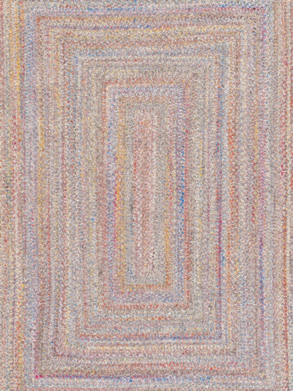 Pasargad Home Ponta Hand-braided Indoor/Outdoor Multi Area Rug - Vibrant Geometric Design   Py-01 8x10
