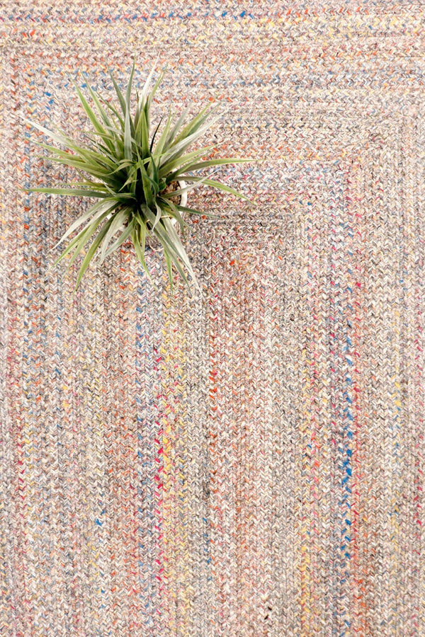 Pasargad Home Ponta Hand Braided Indoor/Outdoor Area Rug - Vibrant Colors & Geometric Patterns   Py-01 10x14