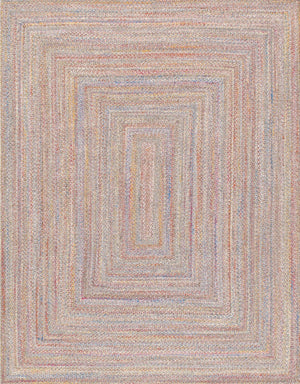 Pasargad Home Ponta Hand-braided Indoor/Outdoor Multi Area Rug - Vibrant Geometric Design   Py-01 8x10