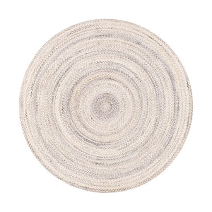 Pasargad Home Camilo Hand Braided Indoor/Outdoor Ivory Area Rug - Vibrant Geometric Patterns   Py-02 5x5
