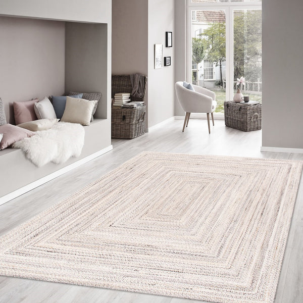 Pasargad Home Camilo Hand-braided Beige Indoor/Outdoor Area Rug - Enhance Your Space Stylishly   Py-02 5x8
