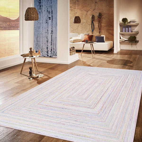 Pasargad Hand-braided Indoor/Outdoor Area Rug - Stunning Grey With Geometric Patterns For Any Space   Py-03b 4x6