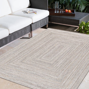 Pasargad Hand-braided Indoor/Outdoor Area Rug - Stunning Grey With Geometric Patterns For Any Space   Py-04 2x3