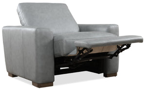 Hooker Furniture Optimus Semi-Aniline Leather Small Power Recliner With Independent Power Headrest, Compact Luxury Comfort SS925-PH1-094-S