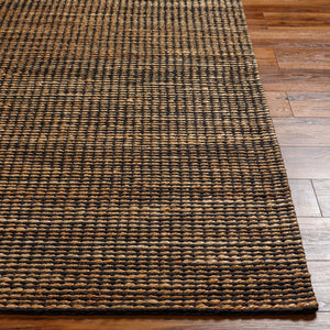 Livabliss Priya Wool Jute Handwoven Area Rug with High Pile for Entryway or Bedroom Black, Tan 9' x 12' PYA2301-912