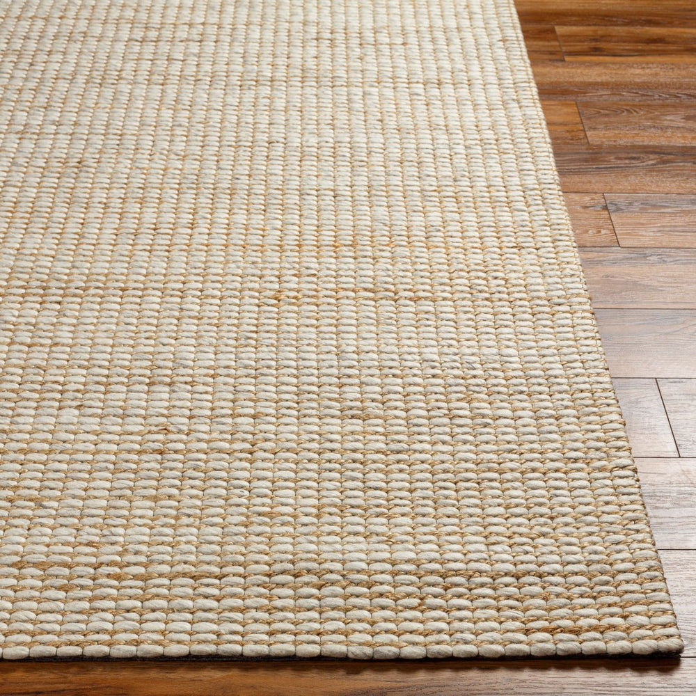 Livabliss Priya Handwoven Wool Jute Area Rug High Pile Artisan Accent for Bohemian Interiors White, Tan 9' x 12' PYA2303-912