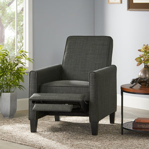 English Elm Christopher Knight Home® - Dark Grey Linen Push Back Chair with Plush Ergonomic Padding, Durable Frame & Breathable Linen Finish 52422.00FPGRN