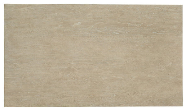 Hooker Furniture Cascade Rectangle Cocktail Table With Oak Burlap Finish, Distressed Taupe Top, Casters For Mobility 6120-80110-80