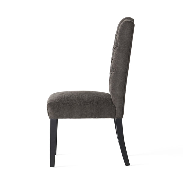 English Elm Harriet Tufted Crown Back Upholstered Dining Chairs Set of Two Formal Elegance 52322.00DGRY