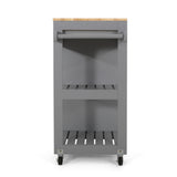 Christopher Knight Home® - Noble House - Telfair Kitchen Cart with Wheels