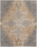 Feizy Rugs Celene Viscose/Polyester Machine Made Vintage Rug Silver/Tan/Gray 9' x 12'