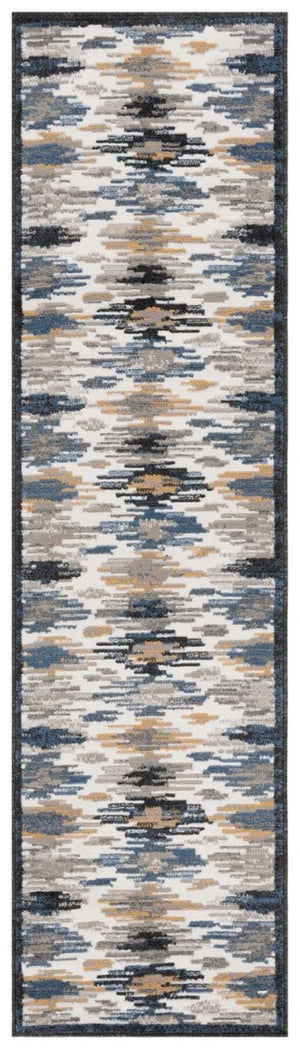 Safavieh Pyramid 223 Power Loomed Modern Rug X23 Ivory / Grey Navy PYR223A-7SQ