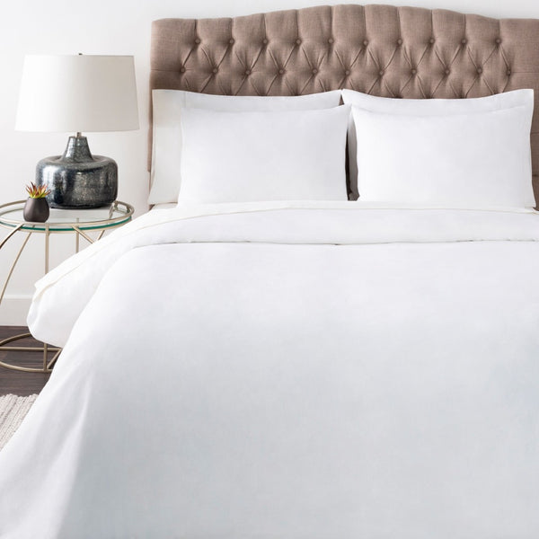 Livabliss Peyton Cotton Linen Blend Duvet Cover Artisan Woven Farmhouse Bedroom Bedding White 88"W x 92"L, 26"W x 20"L PYT1002-FQSET