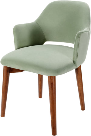 Payette PYTE-001 33"H x 26"W x 24"D Dining Chair PYTE001-332624  Upholstery: Seafoam; Base: Dark Brown Surya