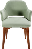 Payette PYTE-001 33"H x 26"W x 24"D Dining Chair PYTE001-332624  Upholstery: Seafoam; Base: Dark Brown Surya