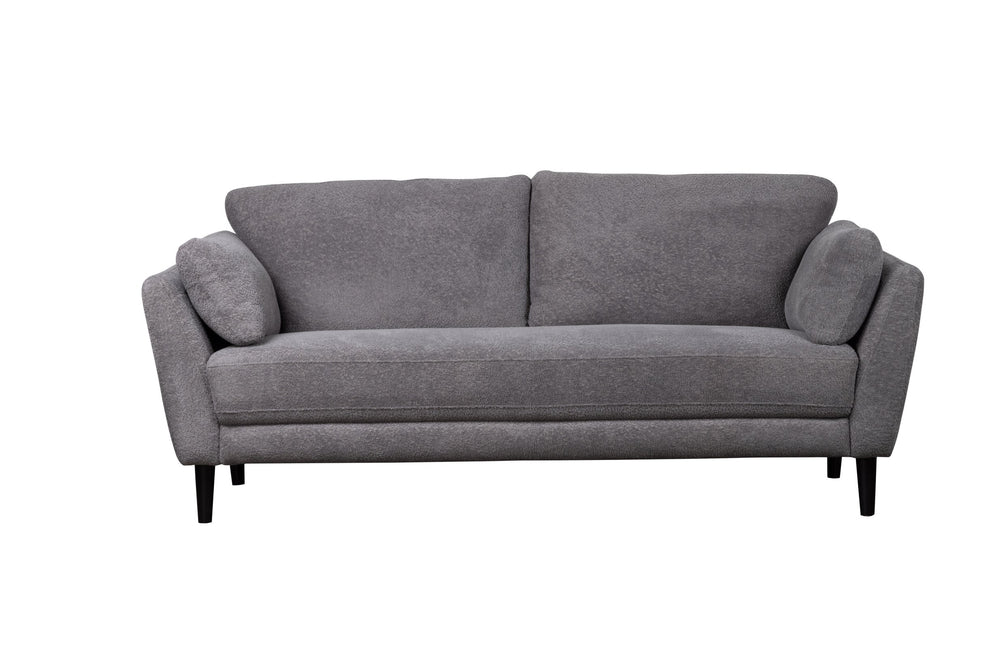 Porter Designs Porter Marley Boucle Fabric Sofa In Elegant Gray – Contemporary Flared Arms & Chic Design For Your Home Gray Fabric 01-168-01-3574