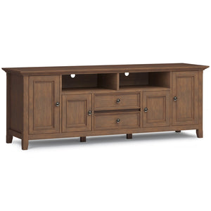 English Elm Amherst 72" Solid Wood Tv Media Stand: Rustic Brown, Spacious Design & Stylish Storage Solutions B136P158359