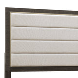 West End Loft Upholstered California King Bed Brown with Tuxedo Finish P361-BR-K5 Pulaski Furniture