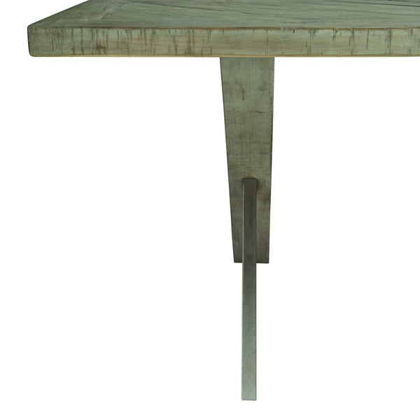 Bernhardt Bernhardt Milo 88" Reclaimed Pine Herringbone Dining Table With Distressed Morel Finish & X-Base, Seats 6-8 398224G