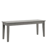 Homelegance By Top-Line Lorren Wood Dining Bench Grey Rubberwood