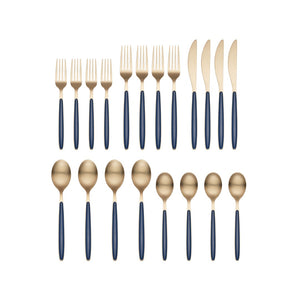 Lenox Cambridge Kiernan Navy Champagne 20-Piece Flatware Set NO COLOR METAL 519120GZDS