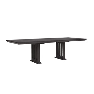 Quincy Double Pedestal Dining Table Black with Molasses Finish P375-DR-K1 Pulaski Furniture