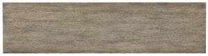 Hooker Furniture Melange Chevron Media Credenza — Distressed Maple Oak Cherry Veneers, Ventilated Back, Pewter Pulls (70") 638-85389-MWD