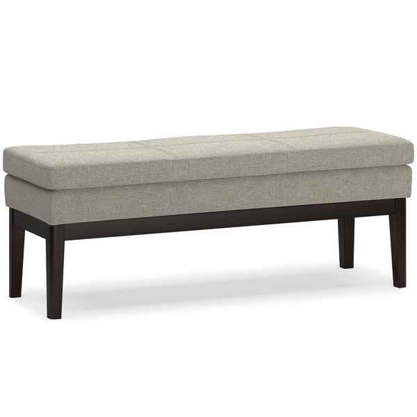 English Elm Carlson Mid-Century Ottoman Bench In Durable Greige Fabric - Stylish Seating For Any Room Decor B136P159235