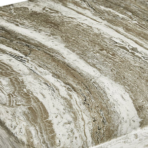 Bernhardt Bernhardt Arcadia Side Table With Faux Stone Kalta Top, Sculptural Totemic Legs, Rustic-Modern Charm 334123