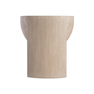 Bernhardt Bernhardt Loggia 22" Round Side Table — Sculptural Wood-Grain Resin Basin Top, Aria Finish Durable 345129