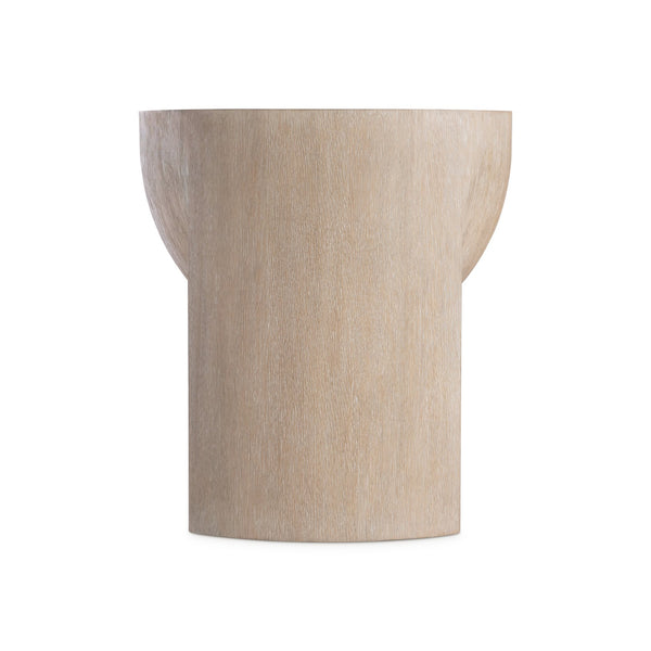 Bernhardt Bernhardt Loggia 22" Round Side Table — Sculptural Wood-Grain Resin Basin Top, Aria Finish Durable 345129