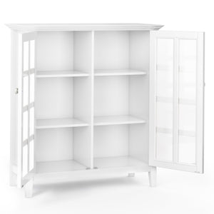 English Elm Acadian 39" Wide Solid Wood Transitional Storage Cabinet - White, Stylish & Functional Home Organizer B136P158280