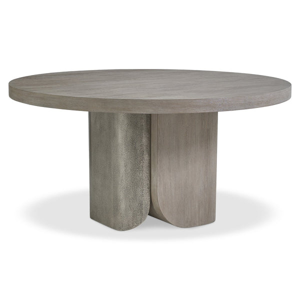 Bernhardt Nexus Sculptural Mahogany Dining Table with Graphite Cast Aluminum Base — Timeless Modern Centerpiece K2142