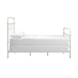 Homelegance By Top-Line Gracen Casted Knot Metal Bed White Metal