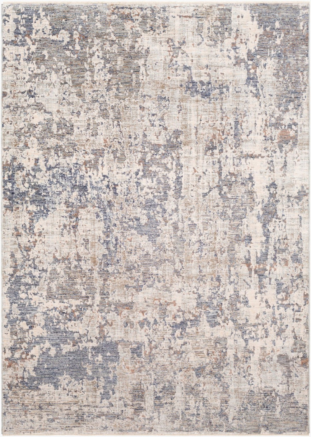 Livabliss Palazzo Mid-century Fringe Accent Rug Polyester Viscose Blend Warm Lustrous Pile Navy, Denim 8'10" x 13'1" PZL2301-9131