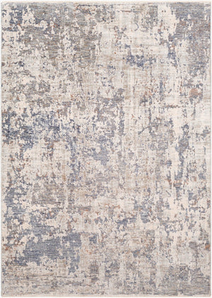 Livabliss Palazzo Mid-century Fringe Accent Rug Polyester Viscose Blend Warm Lustrous Pile Navy, Denim 8'10" x 13'1" PZL2301-9131