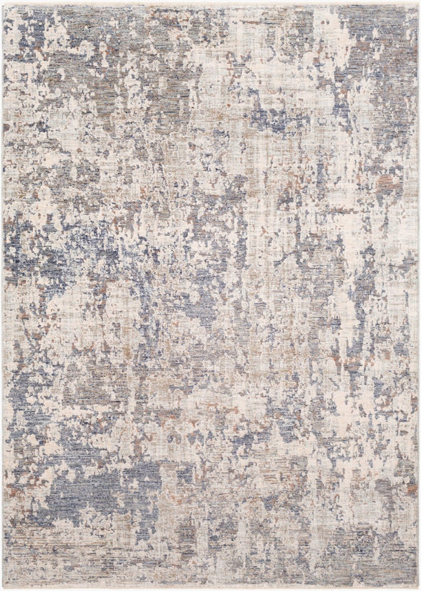 Livabliss Palazzo Mid-century Fringe Accent Rug Polyester Viscose Blend Warm Lustrous Pile Navy, Denim 8'10" x 13'1" PZL2301-9131