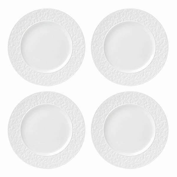 Lenox Kate Spade Blossom Lane 4-Piece Accent Plate Set White, WHITE PORCELAIN 891945