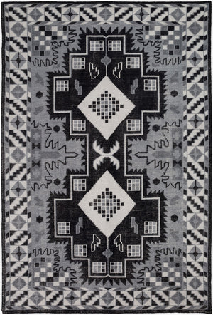 Surya Pazar Handmade 2' X 3' Wool Rug - Elegant, Durable, And Timeless Floor Covering For Any Room Charcoal Wool Pzr6004-5686