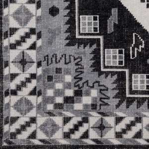 Surya Pazar Handmade 2' X 3' Wool Rug - Elegant, Durable, And Timeless Floor Covering For Any Room Charcoal Wool Pzr6004-5686