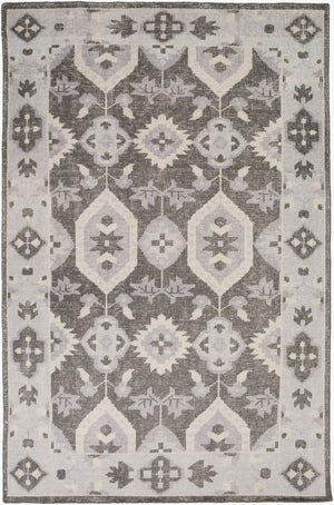 Surya Pazar Handmade 2' X 3' Wool Rug - Elegant, Durable, And Timeless Floor Covering For Any Room Black Wool Pzr6006-5686