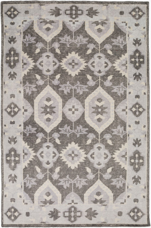 Surya Pazar Handmade 2' X 3' Wool Rug - Elegant, Durable, And Timeless Floor Covering For Any Room Black Wool Pzr6006-5686