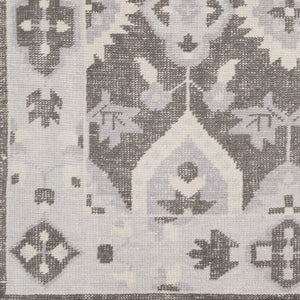 Surya Pazar Handmade 2' X 3' Wool Rug - Elegant, Durable, And Timeless Floor Covering For Any Room Black Wool Pzr6006-5686