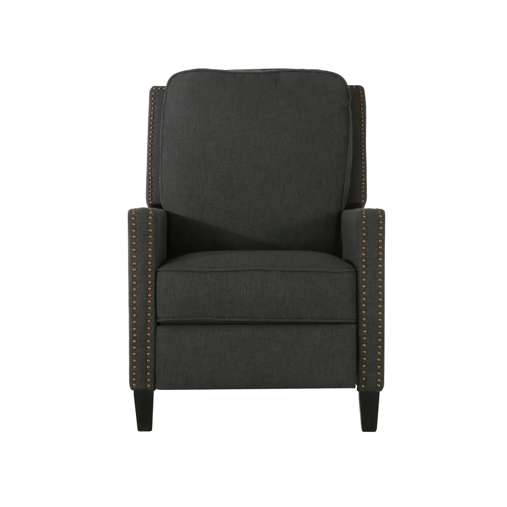 English Elm Christopher Knight Home® - 27.5" Wide Manual Standard Recliner with Plush Upholstery, Nailhead Trim & Contemporary Pushback Comfort Dark Gray 62808.00DGRY