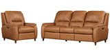 Parker House Austin - Caramel Cream Power Reclining Sofa And Recliner Brown Top Grain Leather With Match (X) Maus-31ph-cmcr