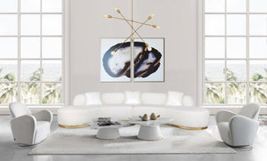 Pasargad Home Simona 150.4" Ivory Upholstered Sofa with 3 Pillows – Stylish Comfort for Your Living Room