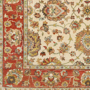 Surya Pazyryk Handmade 2' X 3' Classic New Zealand Wool Rug With Fringe - Timeless Elegance For Any Room Light Olive Nz Wool Pzy1002-69